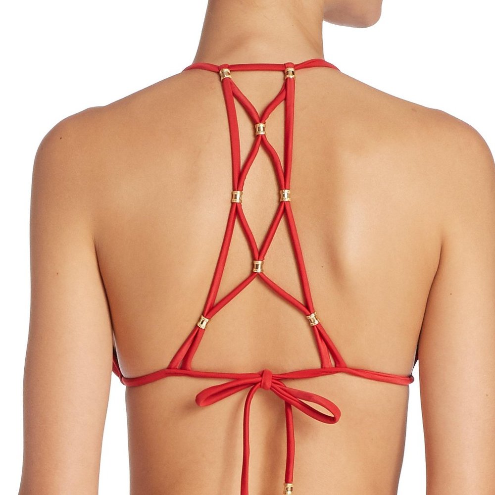 Vix Coral Bikini w/ Gold Accents